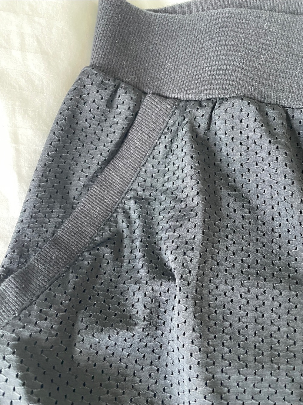 ALO Yoga Black Wide-Leg Perforated Pants - Picture 2 of 5
